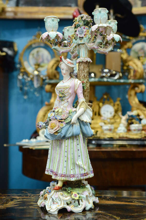 Candelabro in porcellana di Meissen - immagine 2