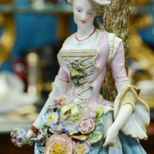 Candelabro in porcellana di Meissen