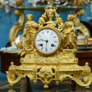 Orologio in antimonio dorato