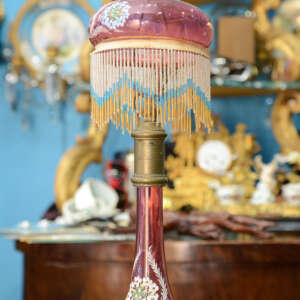 Lampada in vetro e bronzo